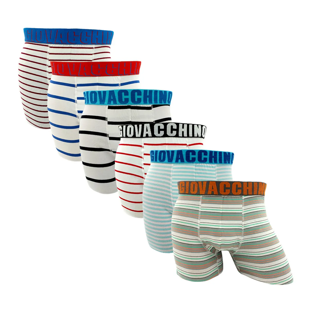 GIOVACCHINO - Pack de 6 Boxer Medio Algodón Hombre.