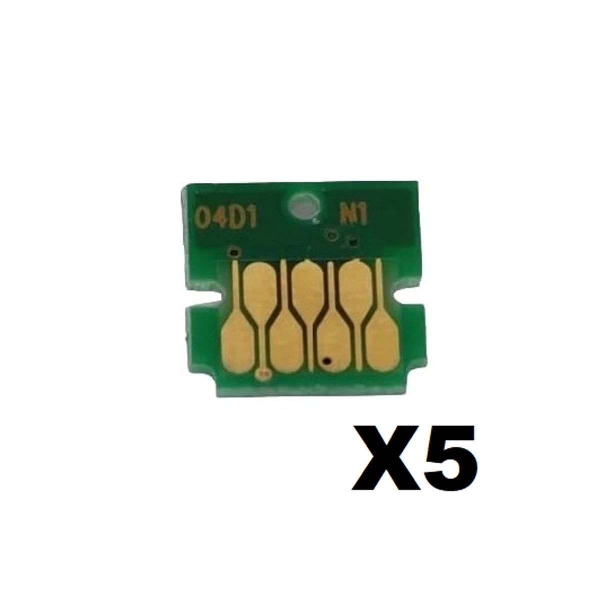 GENERICO - 5 Chips Para Reciclar Caja Mantenimiento Epson T04D1 L14150 L6270