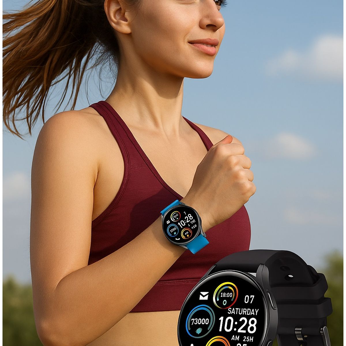 STARTECHOFFICE - Smartwatch S37 Pantalla HD Llamadas Bluetooth Control de Música Monitoreo de Salud IP68