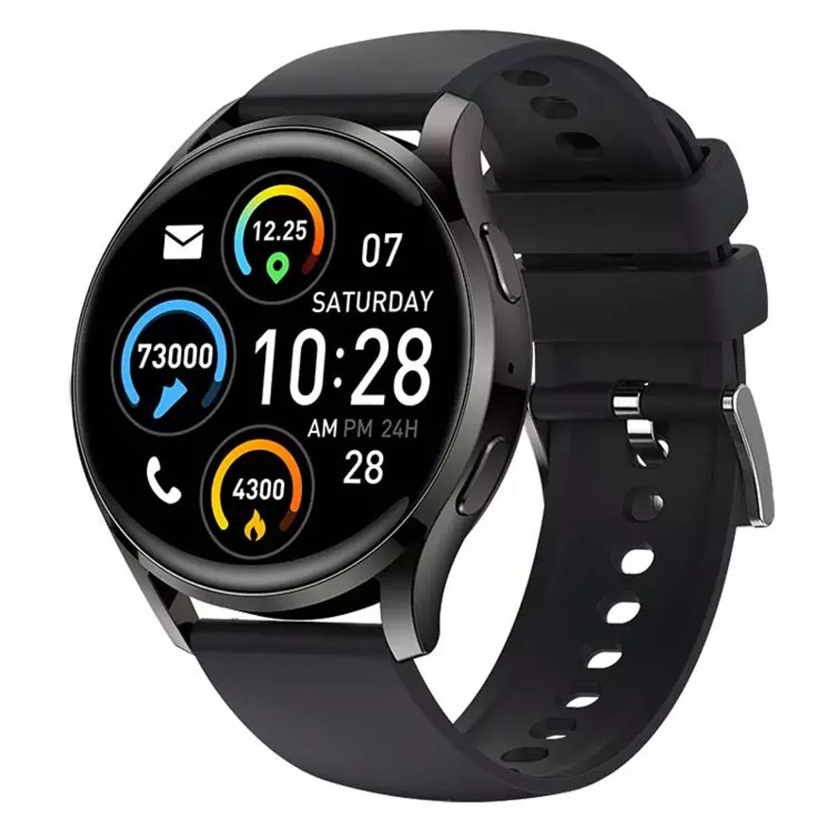 STARTECHOFFICE - Smartwatch S37 con Llamadas Bluetooth Control de Música Monitoreo de Salud y Resistencia IP68
