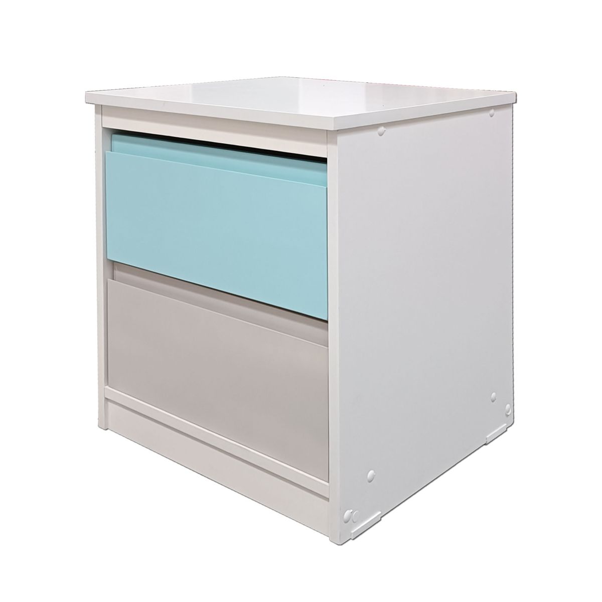 DECORACION CREATIVA - Velador 2 C Celeste Gris Minimal infantil