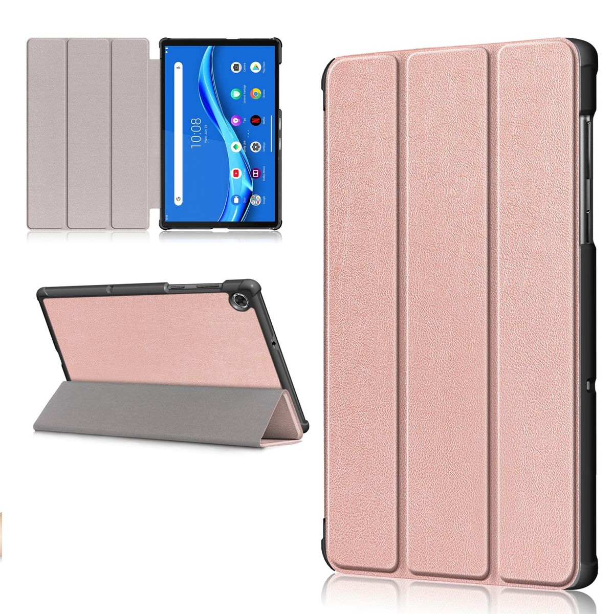 GENERICO - Carcasa Funda Compatible Con Lenovo M10 Plus 10.6 (3gen) / Rosa