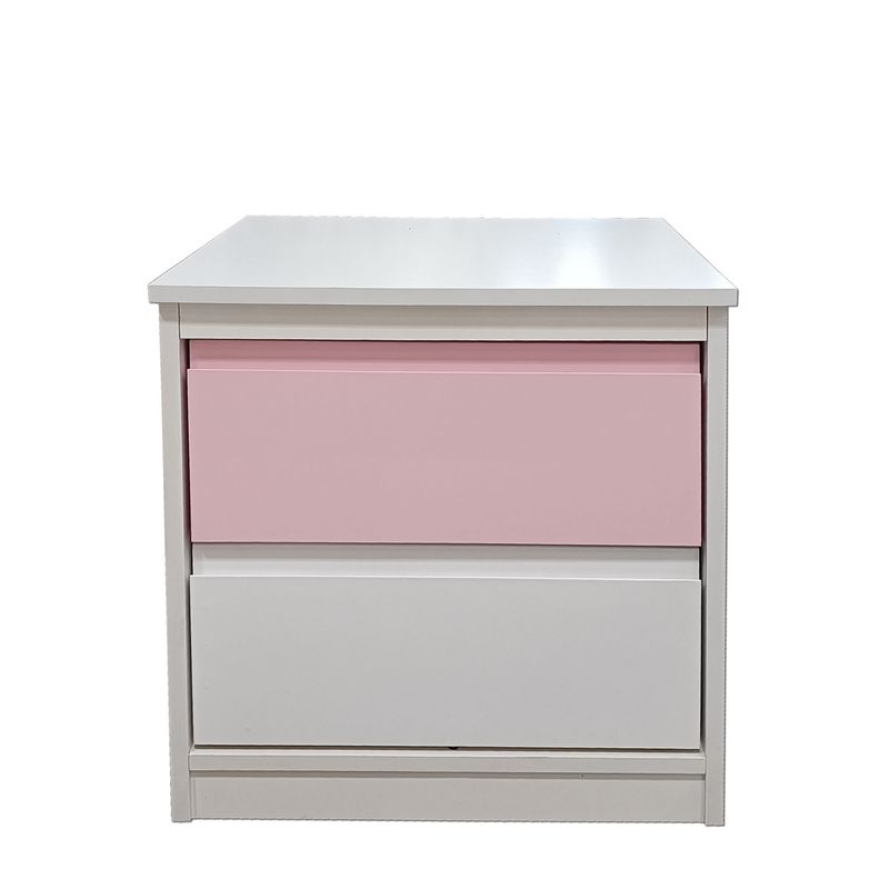 DECORACION CREATIVA - Velador 2 C Rosado Blanco Minimal