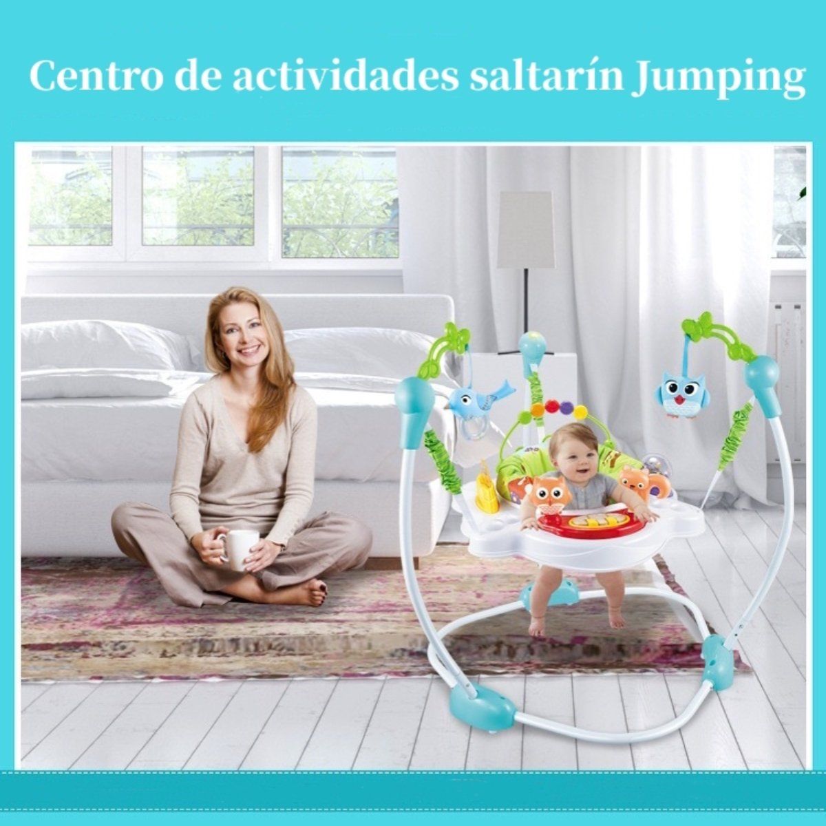 LUBABYCAS - Saltarín Centro De Actividad Musical Azul Lubabycas