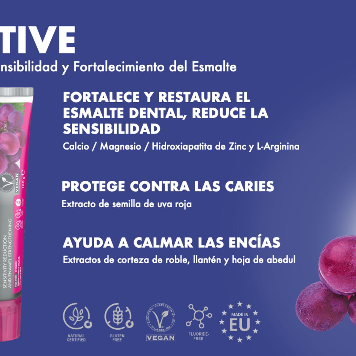 SPLAT - Pack 3 Pasta Dental Natural Biomed Sensitive100gr sin fluor