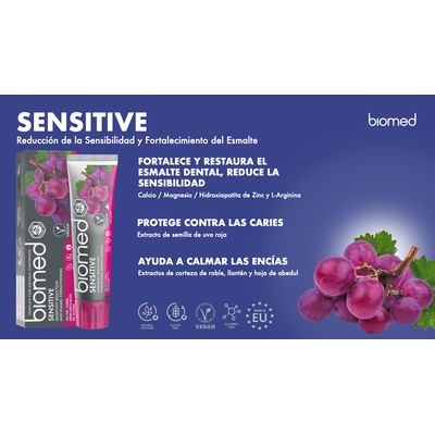 Imagen 2 del producto Pack 3 Pasta Dental Natural Biomed Sensitive100gr sin fluor