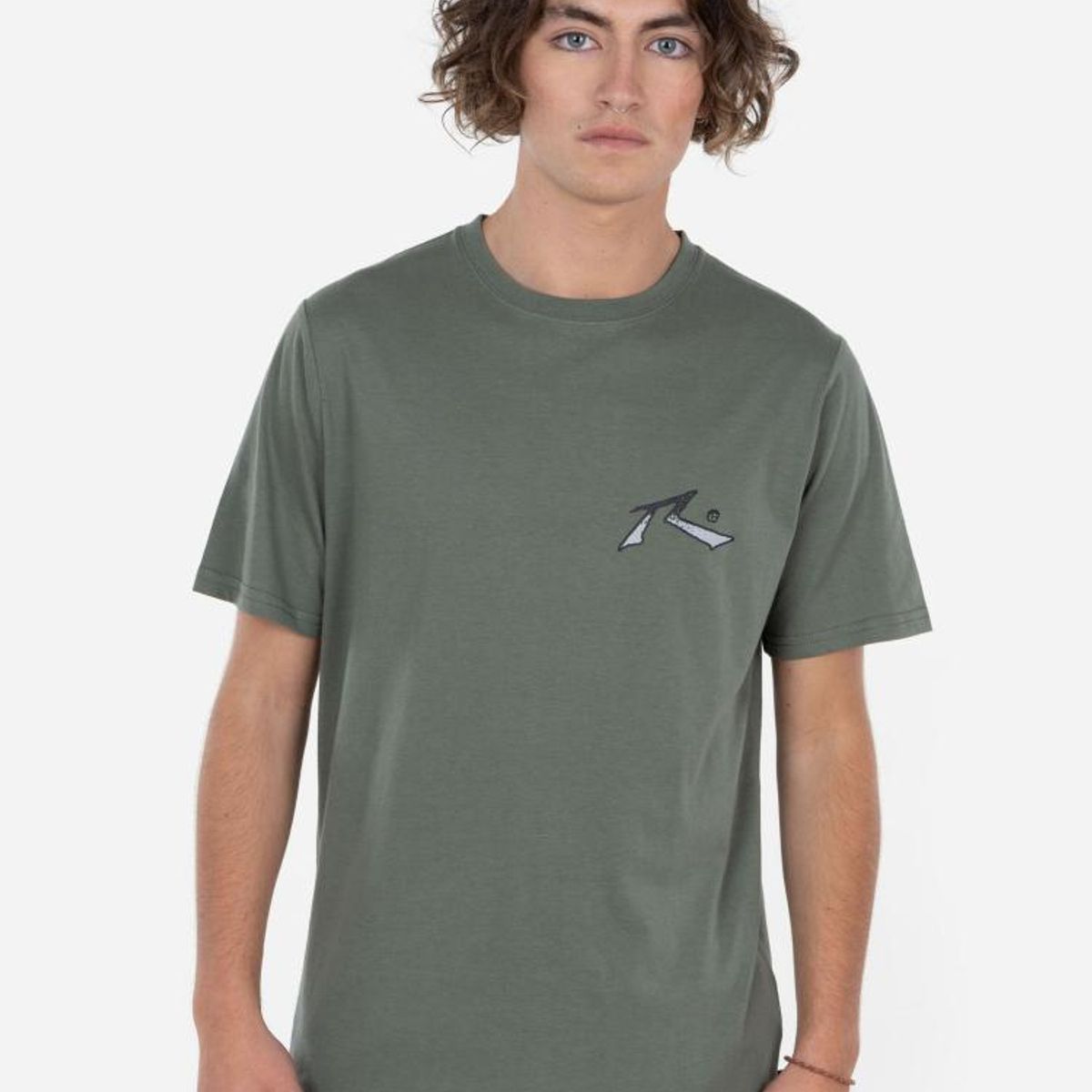RUSTY - Polera THE SURF 85 SS TEE Hombre Verde Rusty - Verde