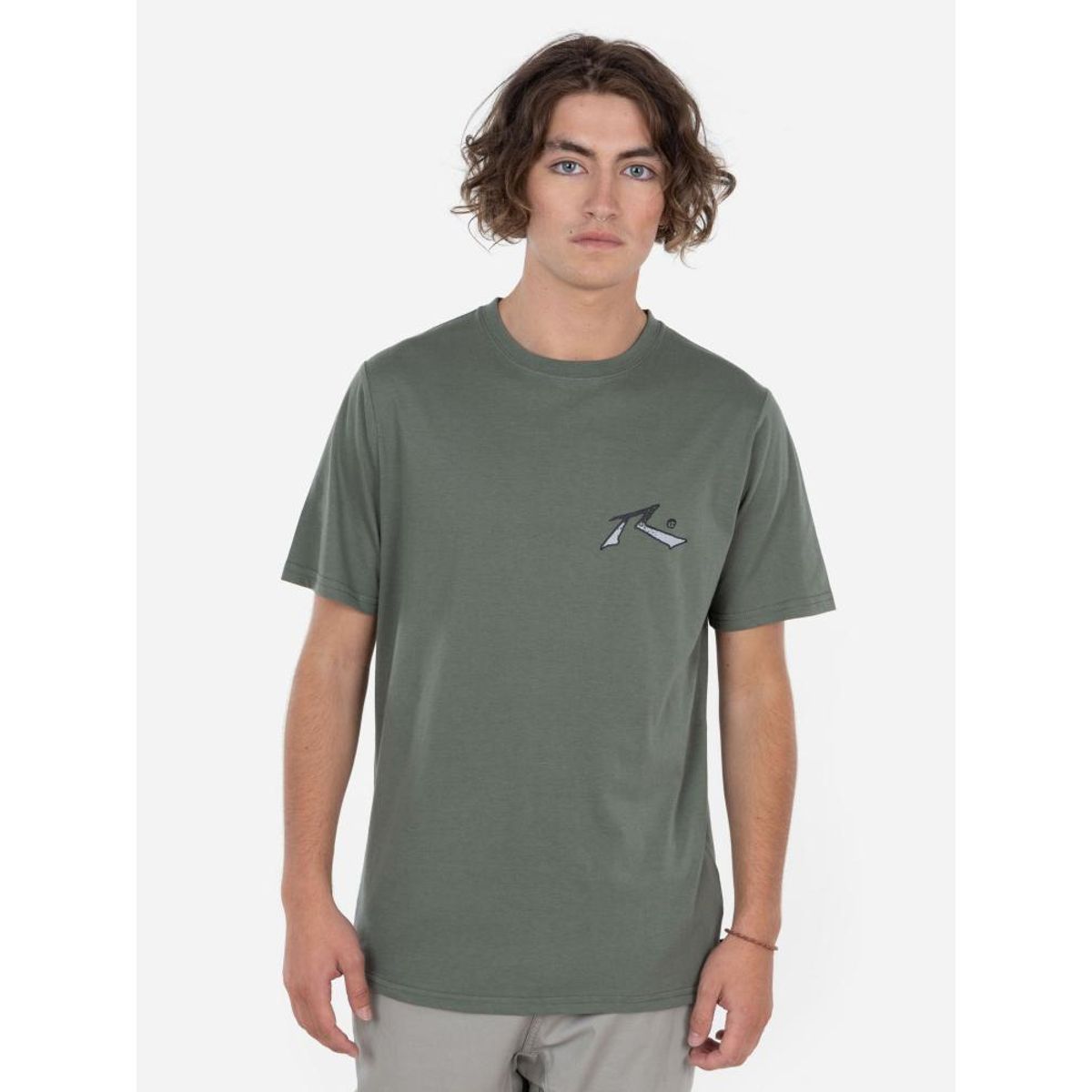 RUSTY - Polera THE SURF 85 SS TEE Hombre Verde Rusty - Verde