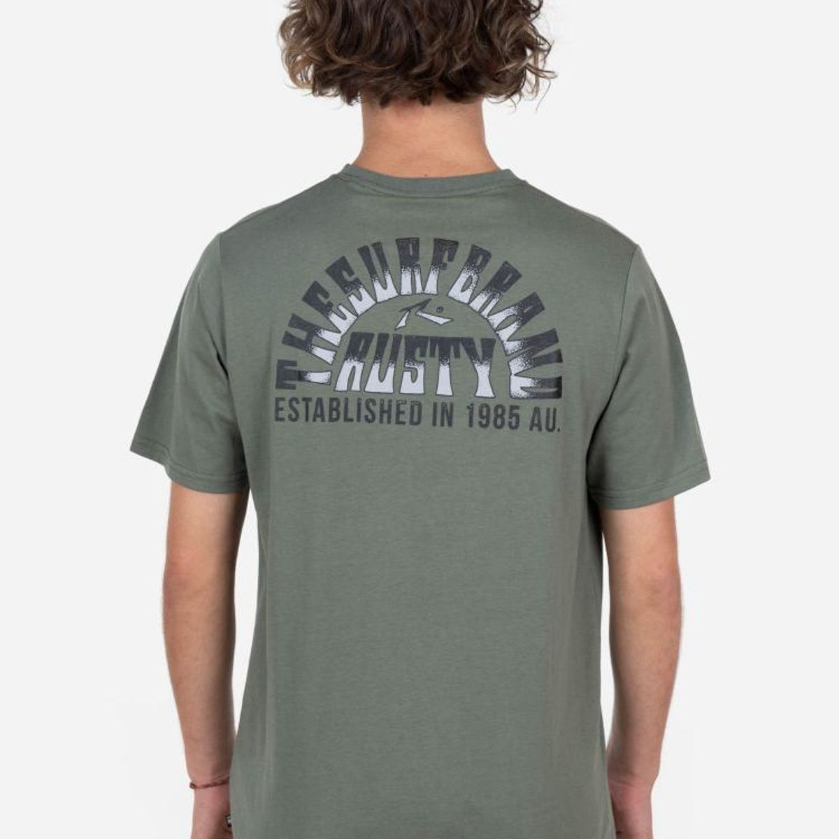 RUSTY - Polera THE SURF 85 SS TEE Hombre Verde Rusty - Verde