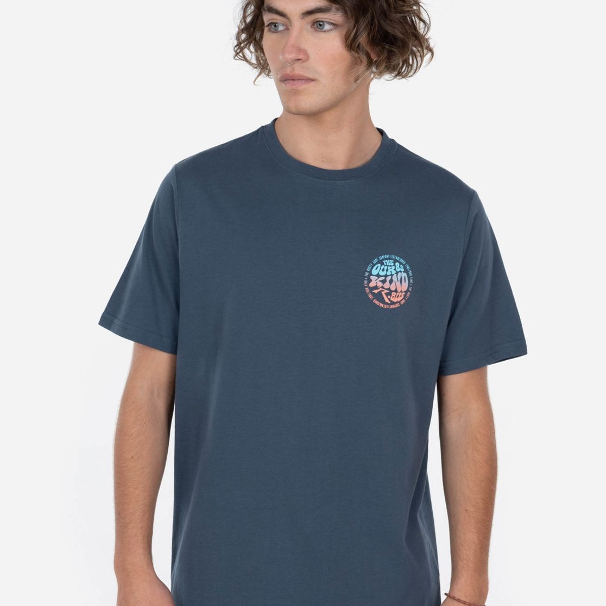 RUSTY - Polera THE OUR KIND 85 SS TEE Hombre Gris Rusty