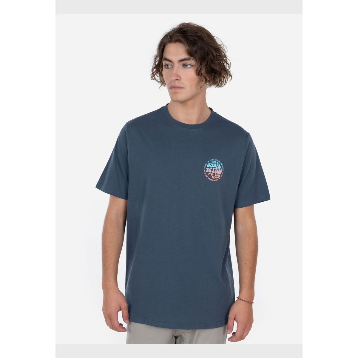 RUSTY - Polera THE OUR KIND 85 SS TEE Hombre Gris Rusty