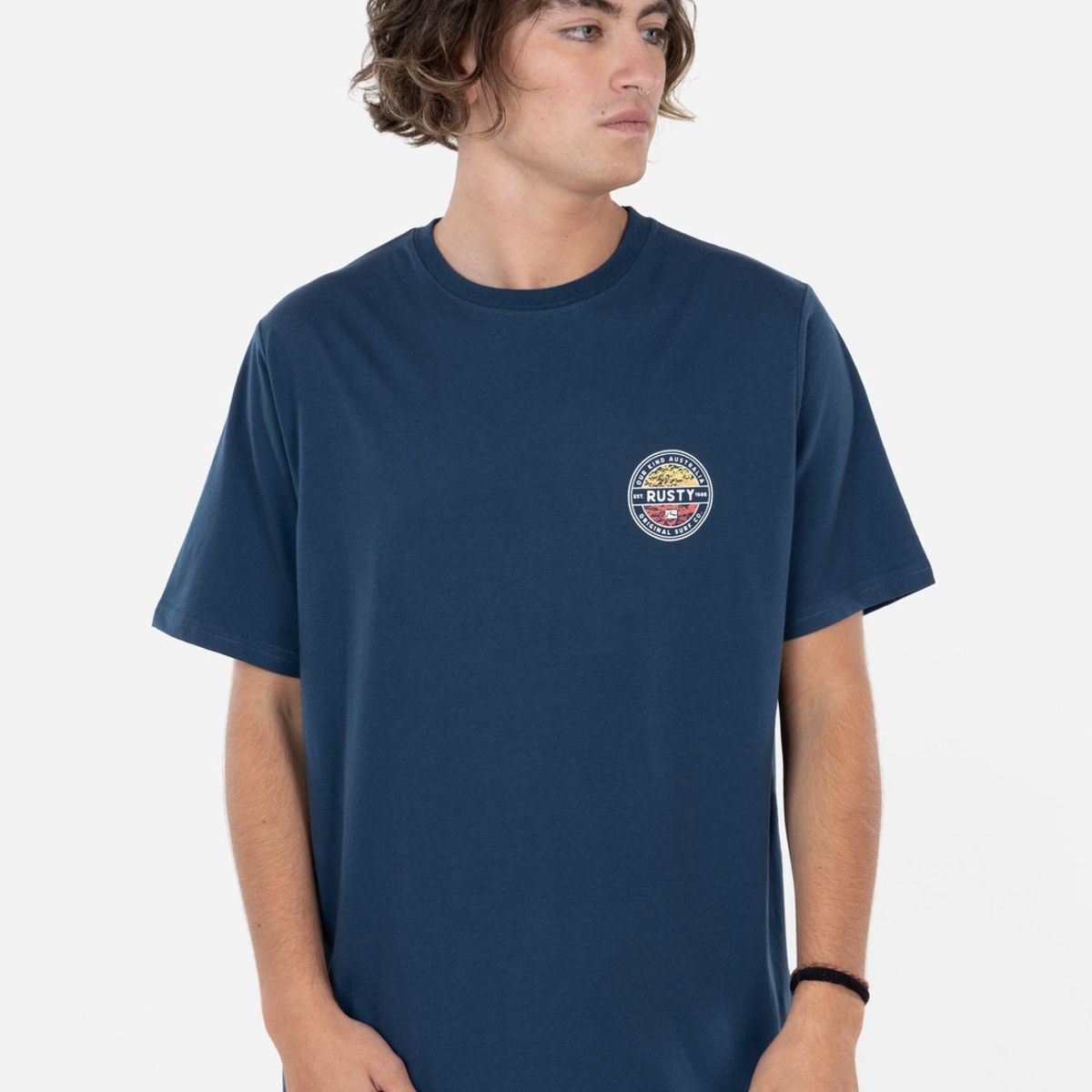 RUSTY - Polera ORIGINAL SS TEE Hombre Azul Rusty