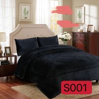 Cubrecama de Invierno Plush con Chiporro 2 Plaza Negro