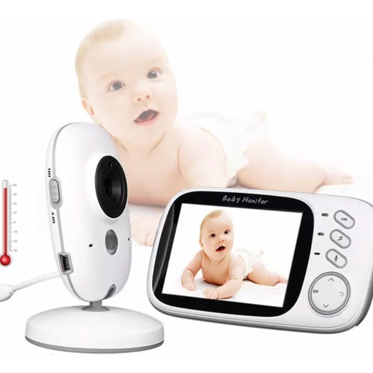 GENERICO - Cámara Baby Monitor Bebes Micrófono Visión Nocturna Lcd 3.2