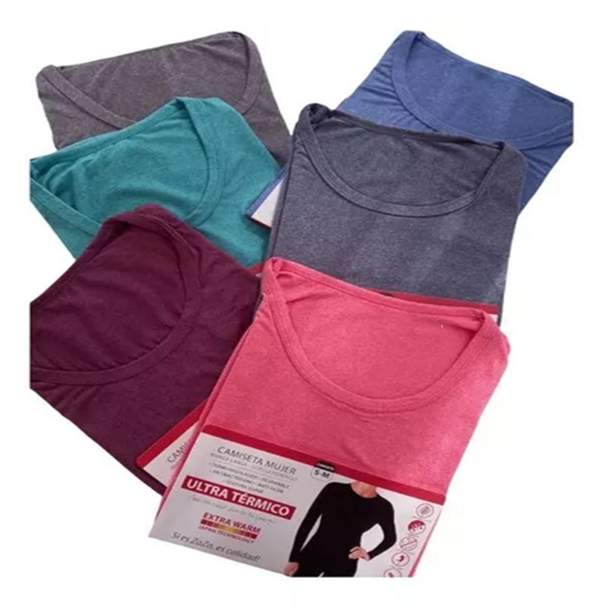 EVERSO - Pack 2 Camiseta Mujer Manga Larga Ultra Térmico Primera Capa