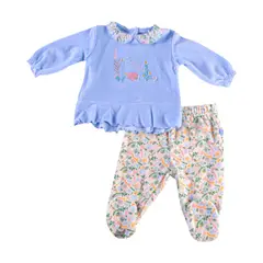 PILLIN - Conjunto Plush Bebé Niña Celeste