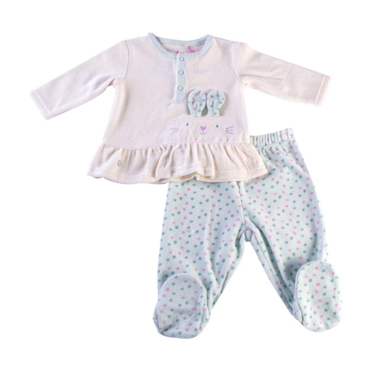 PILLIN - Conjunto Plush Bebé Niña Menta Pillin PILLIN