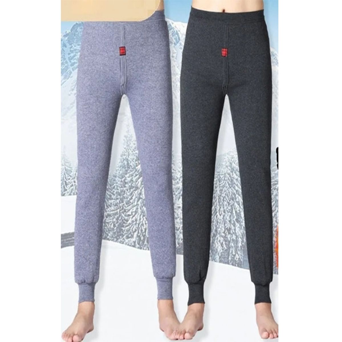 EVERSO - Pack6 Calza De Polar Para Hombre Invierno Calzoncillo Largo