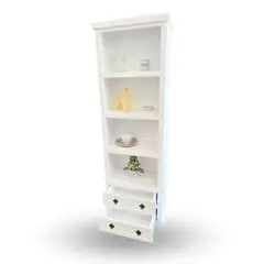 MGR MUEBLES - LIBRERO BLANCO RÚSTICO MADERA Vintage