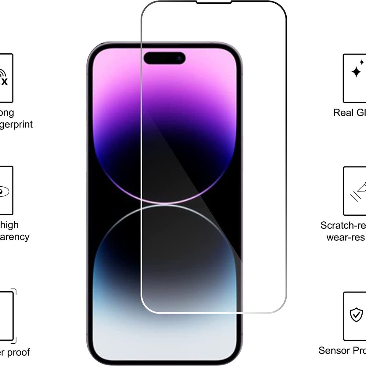 GENERICO - Funda Transparente Premium + Lamina Vidrio iPhone 14 Plus