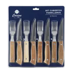 IDETEX - Set Cubiertos marca Cuisine by modelo Parrillero 8 piezas