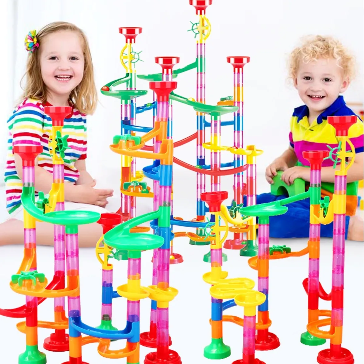 GENERICO - Pista De Bolitas Juego De Encaje Y Bloques 109 Piezas