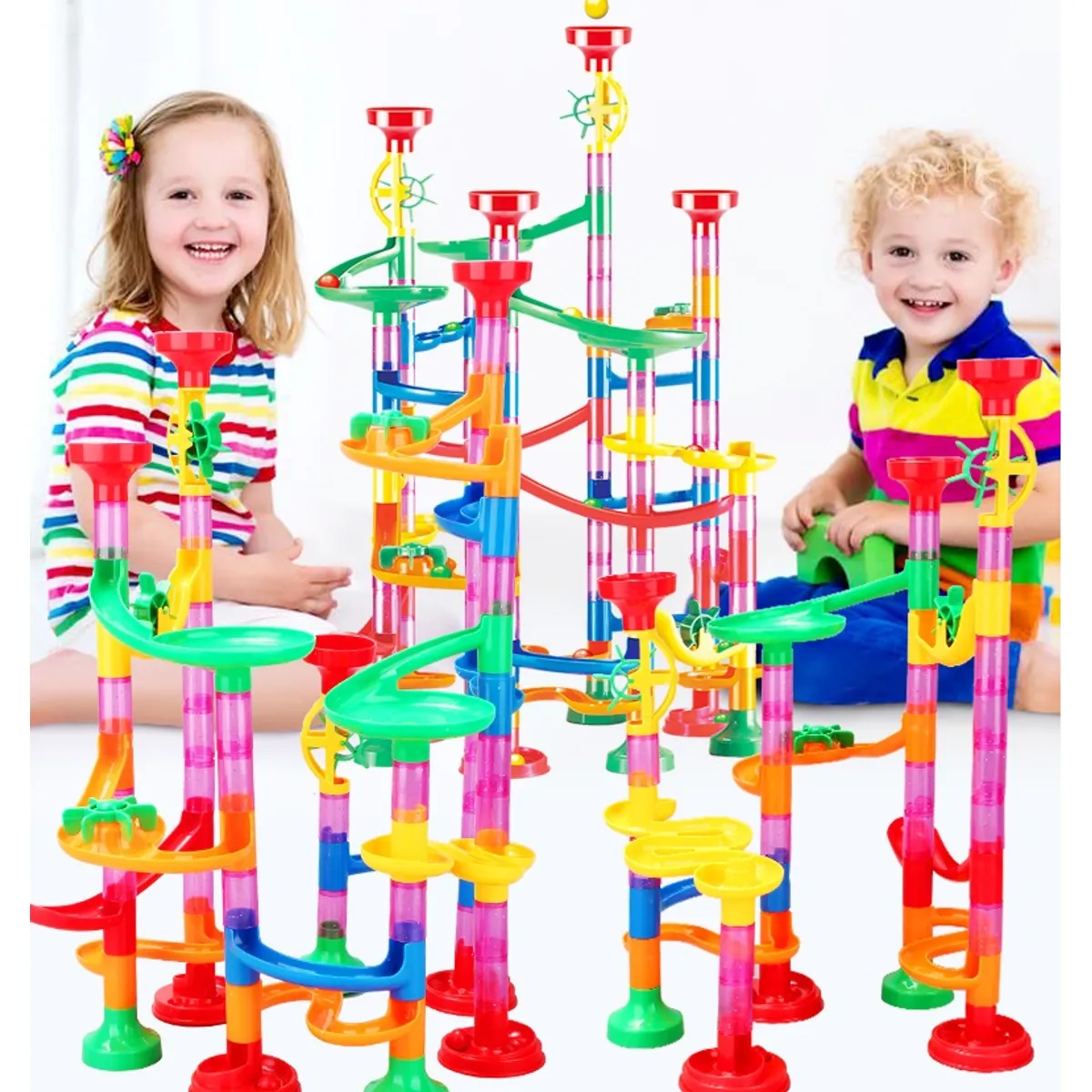 GENERICO - Pista De Bolitas Juego De Encaje Y Bloques 109 Piezas