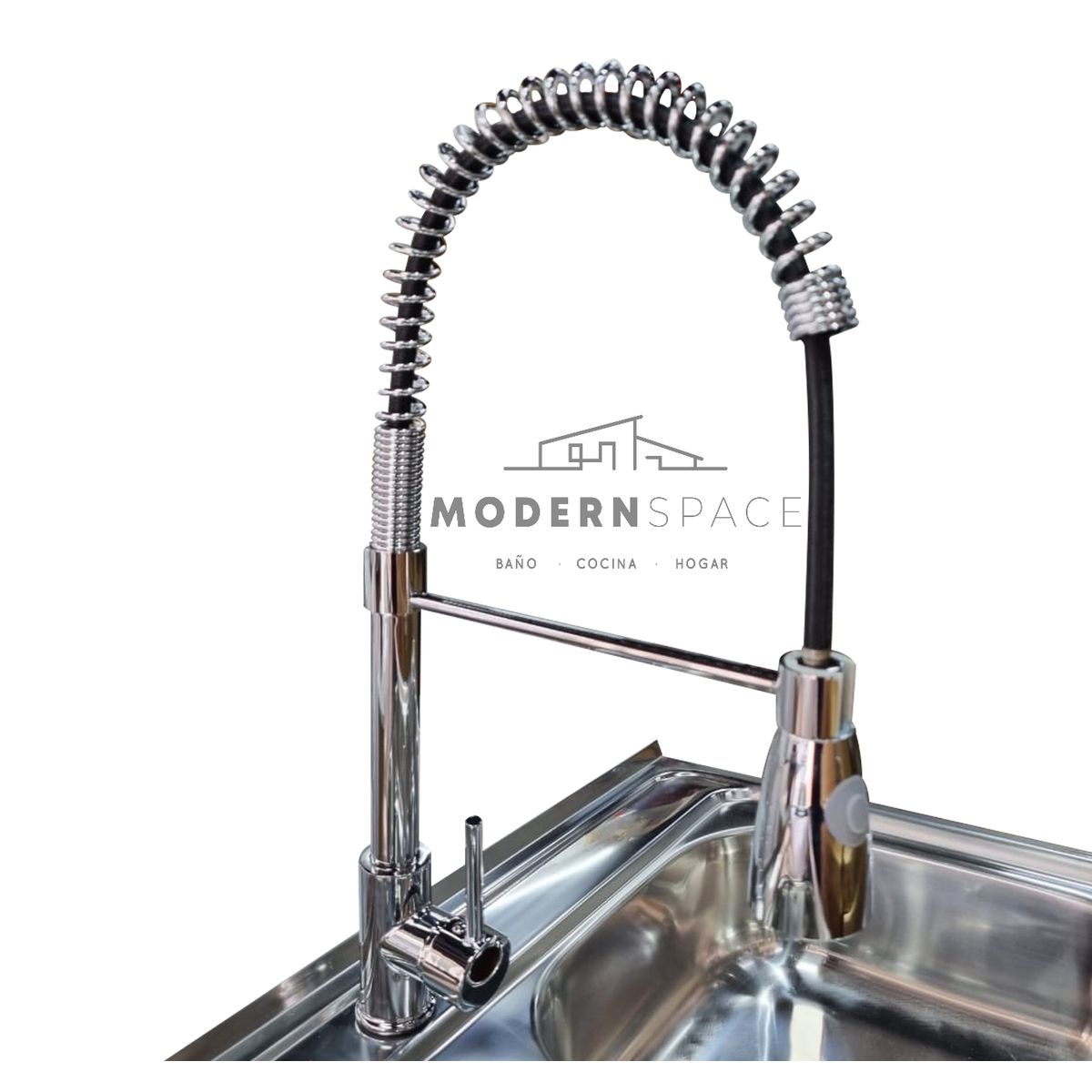 MODERN SPACE - Llave Lavaplatos Monomando Cocina Extensible