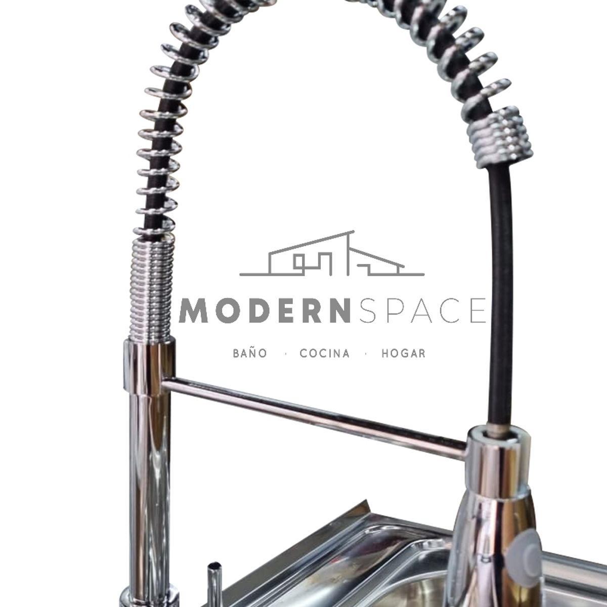 MODERN SPACE - Llave Lavaplatos Monomando Cocina Extensible