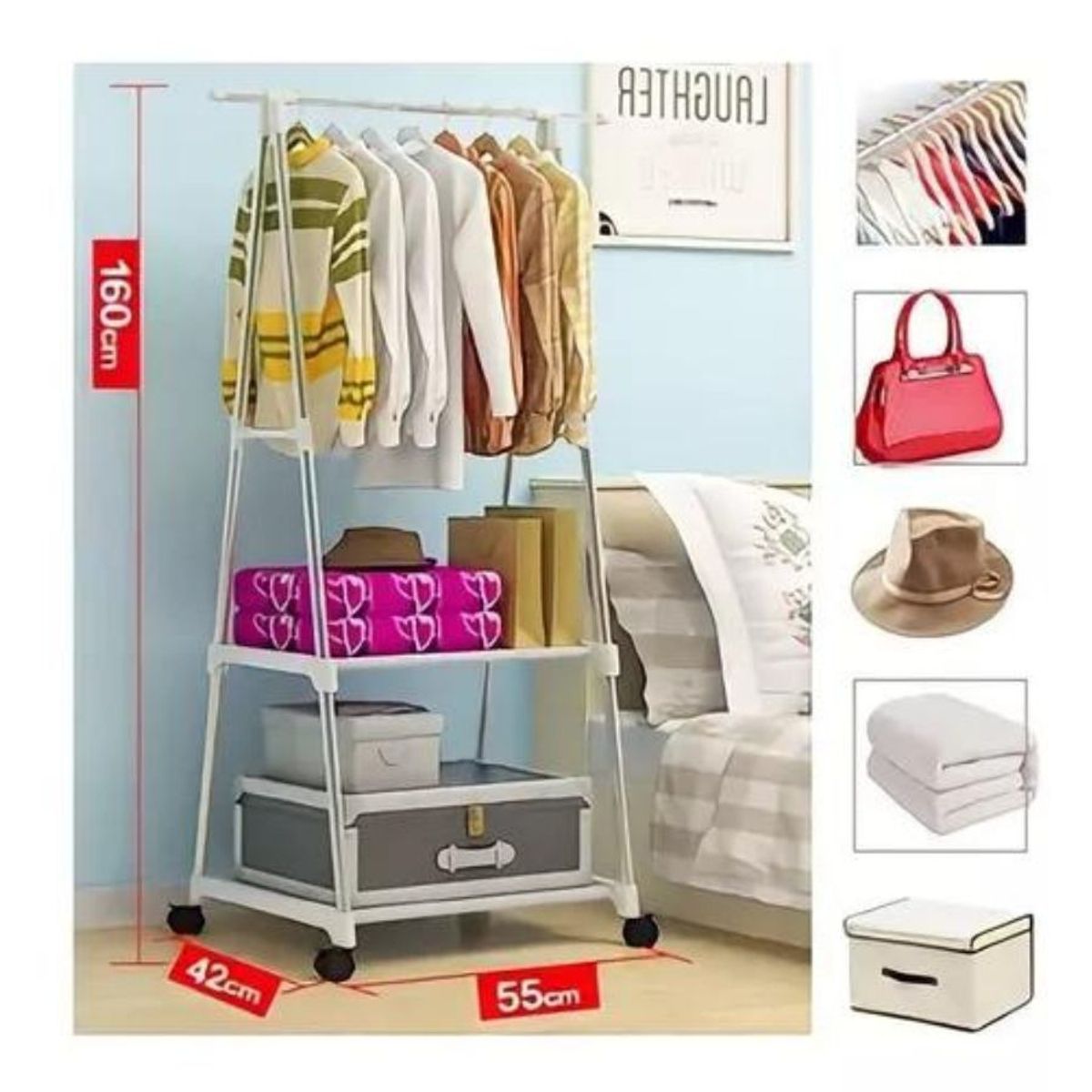 GENERICO - Perchero Closet Estante Organizador Colgador Ropa