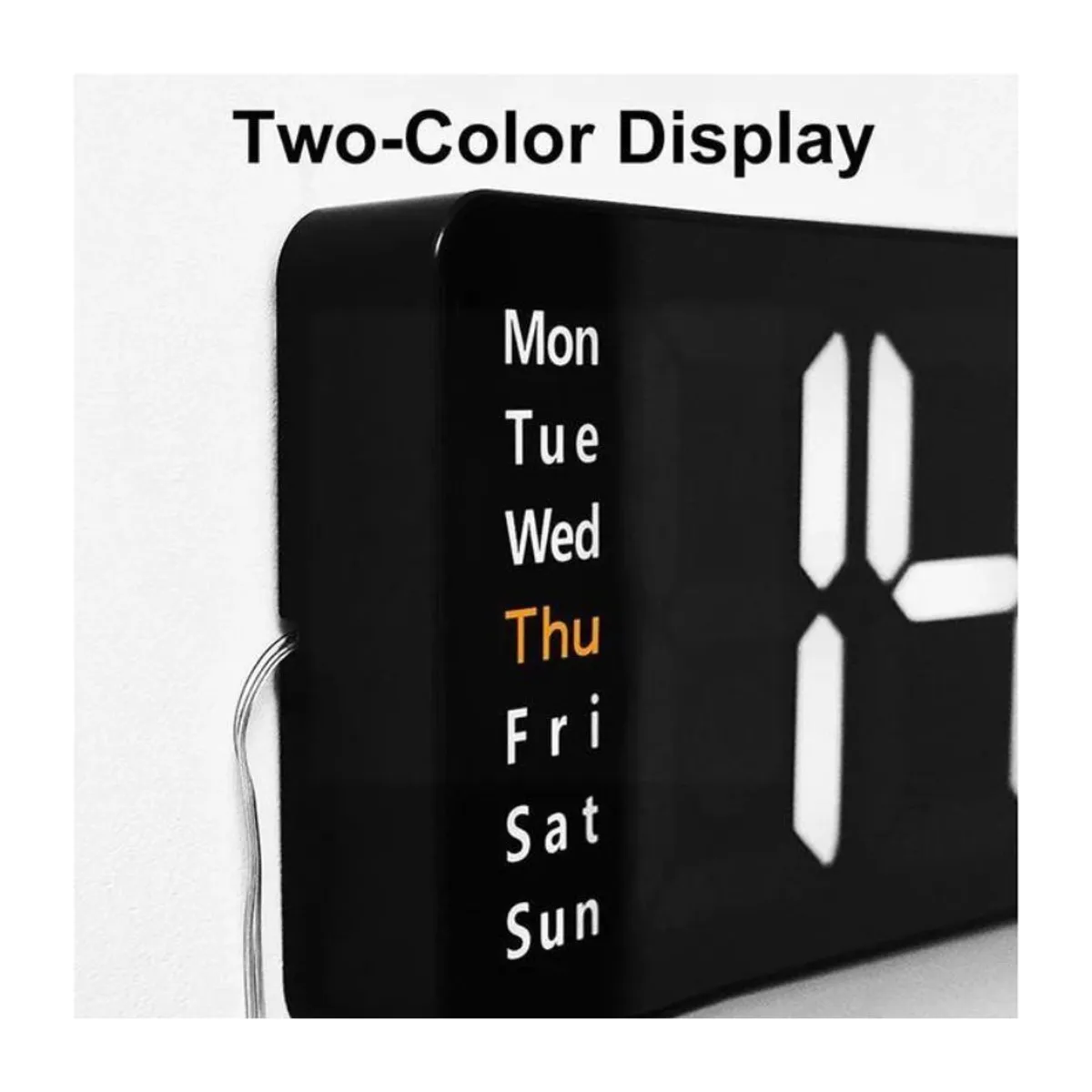 GENERICO - Reloj Decorativo Led Digital Grande Luz Naranja