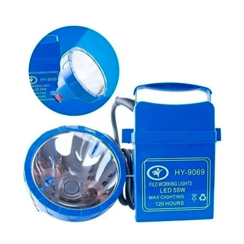 GENERICO - Foco Led Caza 55w Linterna Minera 3 En 1 Potente Recargable