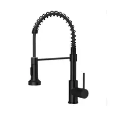 MODERN SPACE - Llave Lavaplatos Monomando Cocina Extensible negra