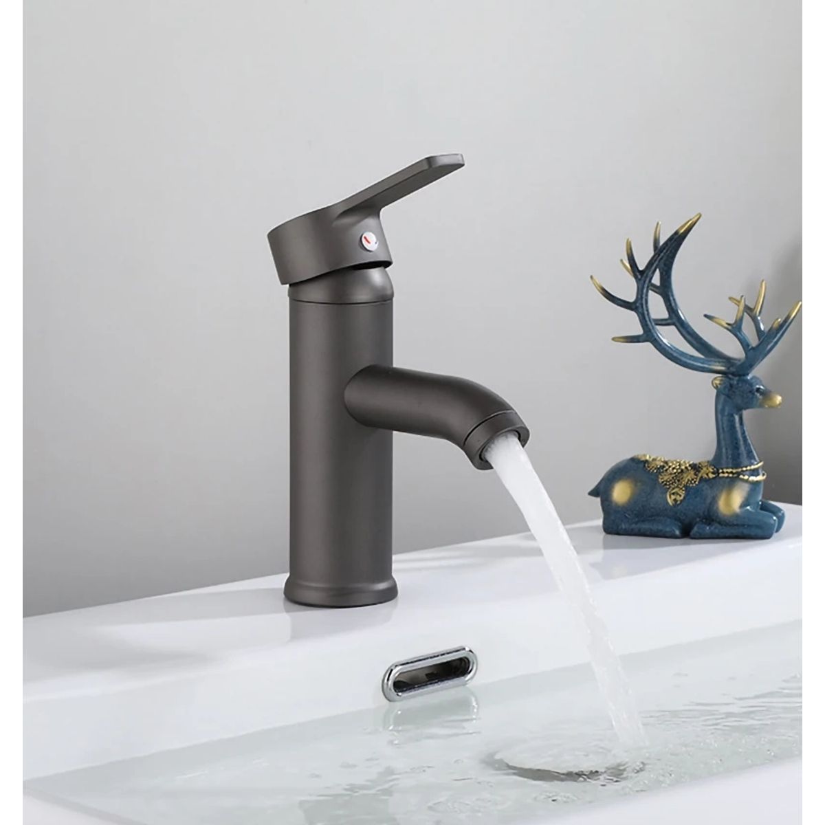 MODERN SPACE - Llave Monomando Para Lavamanos Gris Modern Space