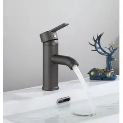 MODERN SPACE - Llave Monomando Para Lavamanos Gris