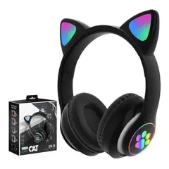 GENERICO - Audifonos Inalambricos Bluetooth STN-28 Cat Light Negro