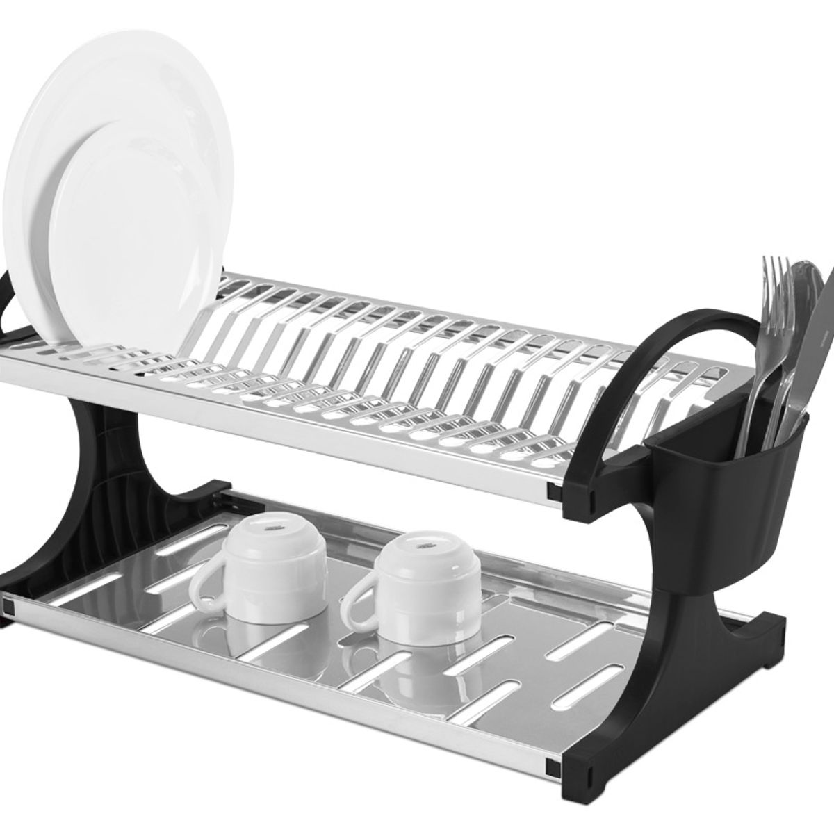 BRINOX - ESCURRE PLATOS 20 PLATOS BRINOX LINEA SUPREMA NEGRO