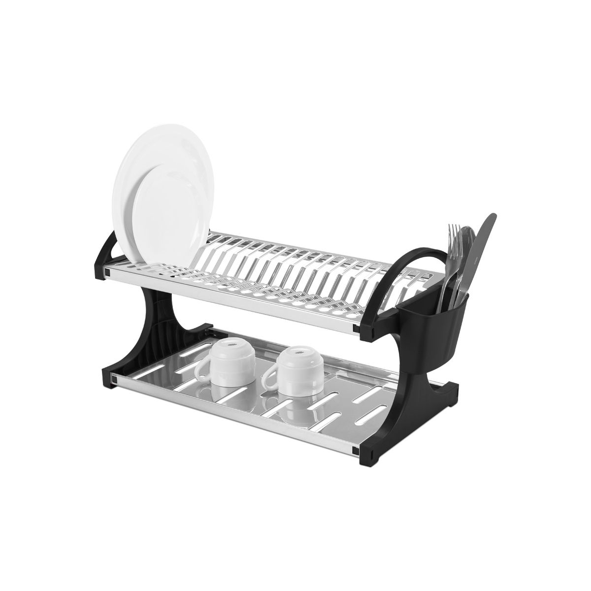 BRINOX - ESCURRE PLATOS 20 PLATOS BRINOX LINEA SUPREMA NEGRO