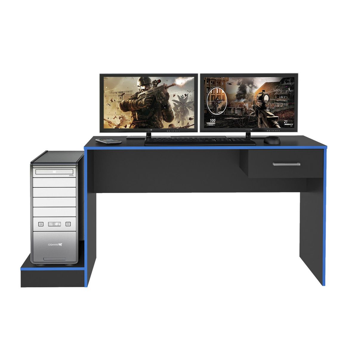 RODLER - Escritorio Gamer Negro-Azul