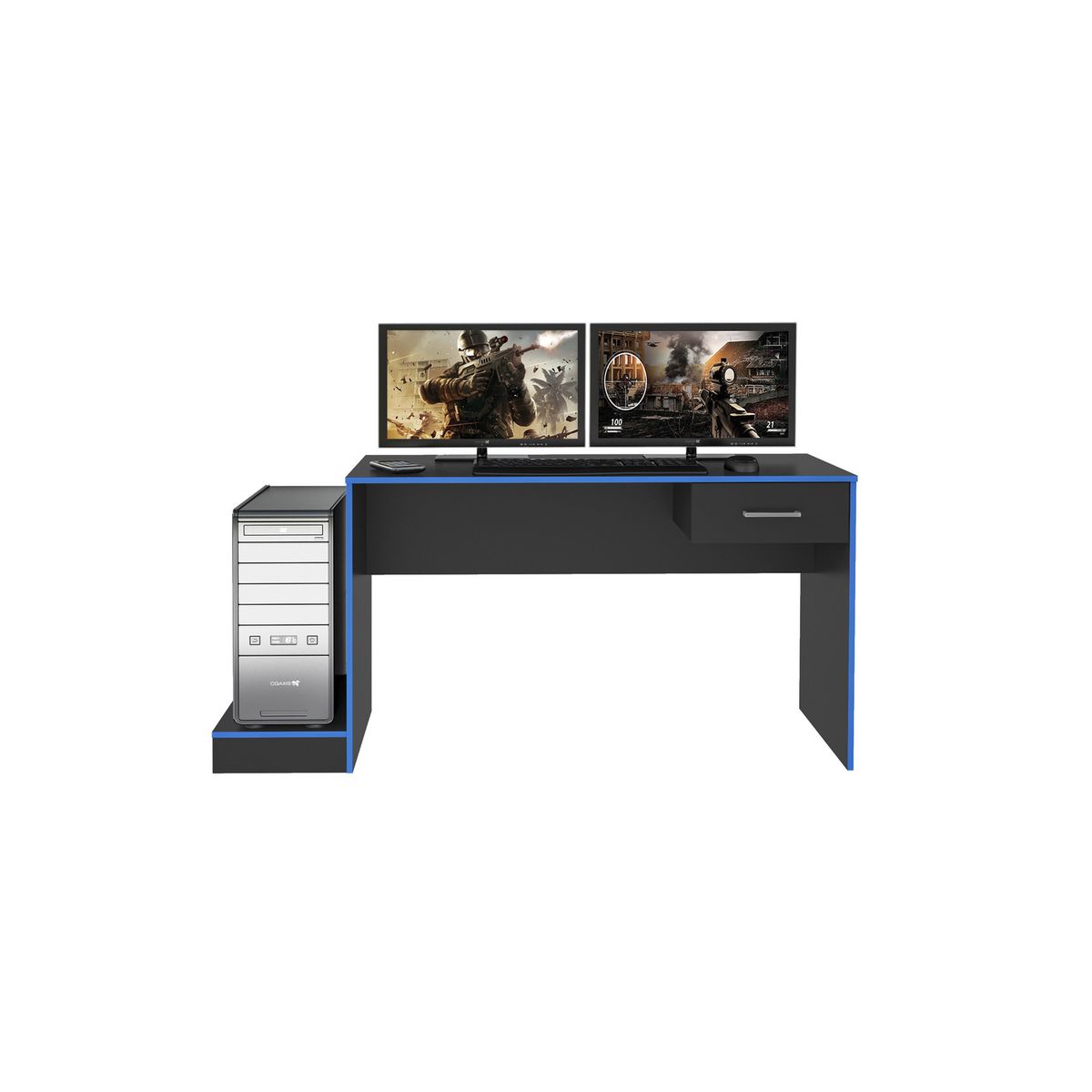 RODLER - Escritorio Gamer Negro-Azul