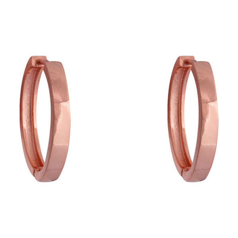 BOAZ JOYAS - Aros Mujer Argollas Lisas 20mm Bañadas en Oro Rosado Boaz Joyas