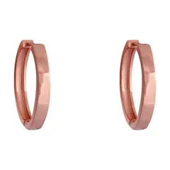 BOAZ JOYAS - Aros Mujer Argollas Lisas 20mm Bañadas en Oro Rosado