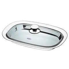 BRINOX - FUENTE CON TAPA DE VIDRIO LINEA LYON EN ACERO INOXIDABLE