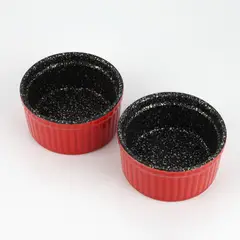 FANTUZZI - Set de 2 Ramekines Cerámica con Antiadherente Trento