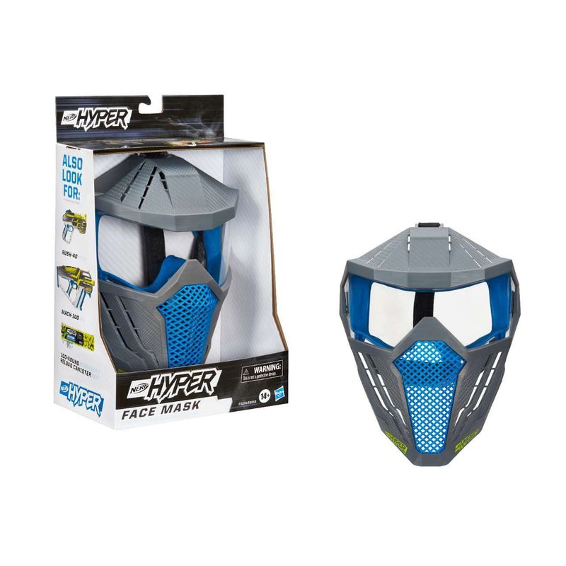 NERF - Máscara de Protección Nerf Hyper Azul - Hasbro…