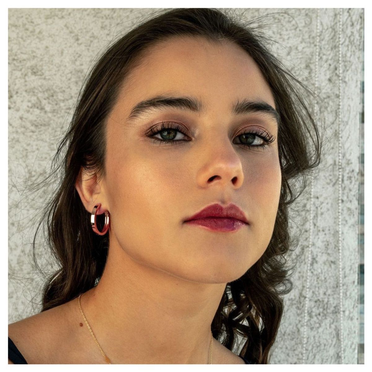 BOAZ JOYAS - Aros Mujer Argollas Lisas 25mm Bañadas en Oro Rosado Boaz Joyas