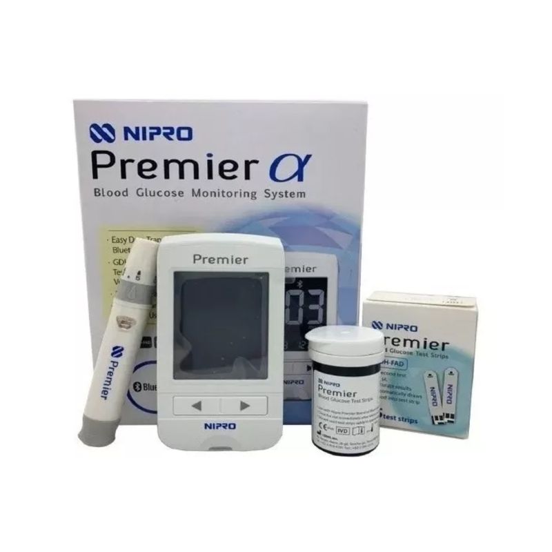 NIPRO - Kit Glucometro-Hemoglucotest Nipro Premier Alpha