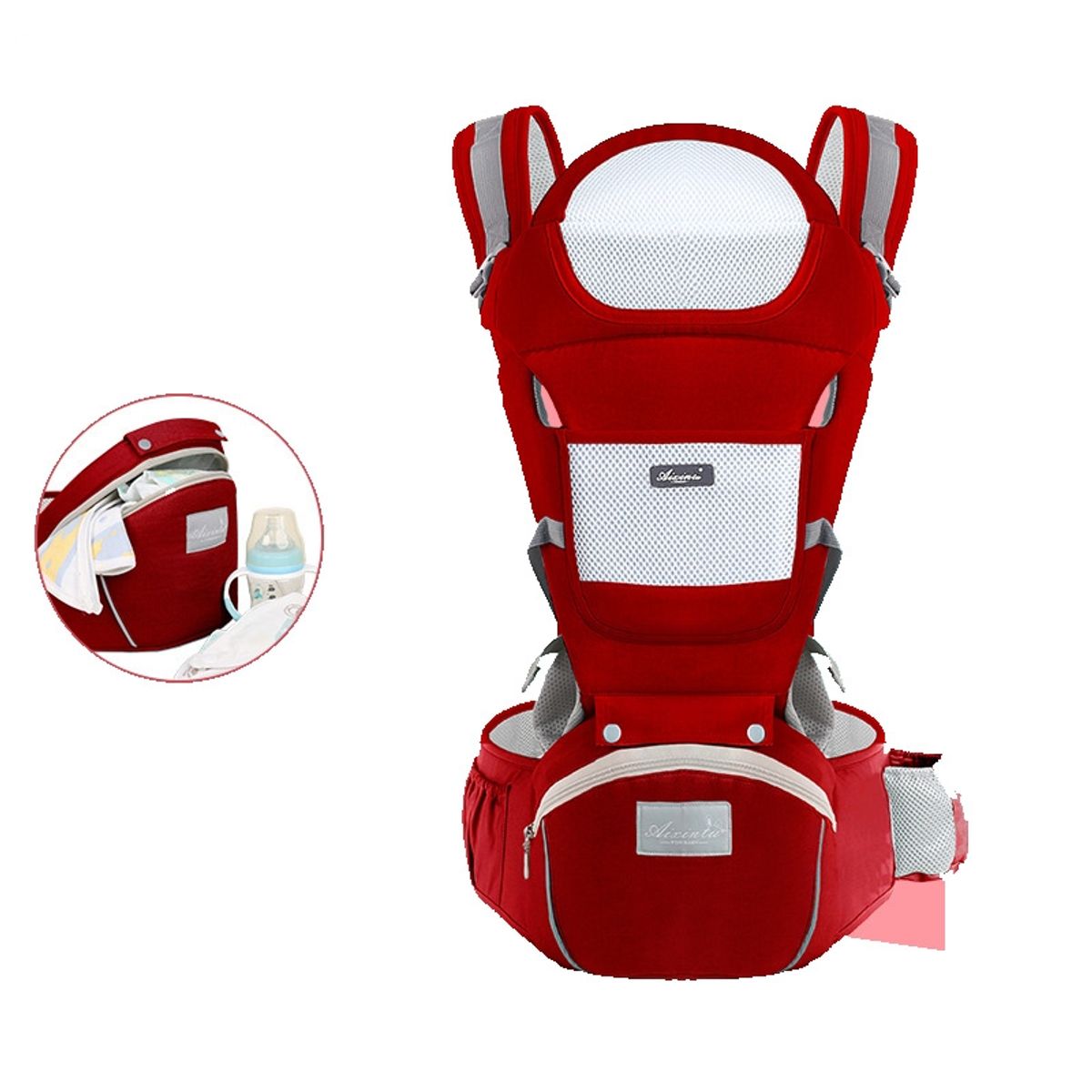 GENERICO - Puro Algodón Mochila Porta Bebes Multifuncional 6 En 1