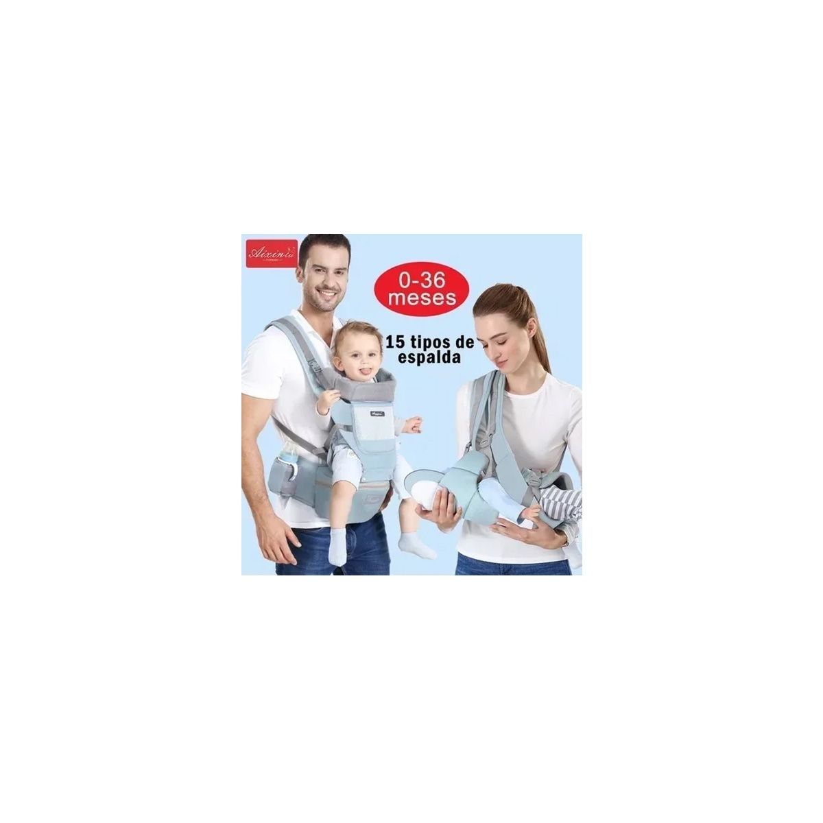 GENERICO - Puro Algodón Mochila Porta Bebes Multifuncional 6 En 1