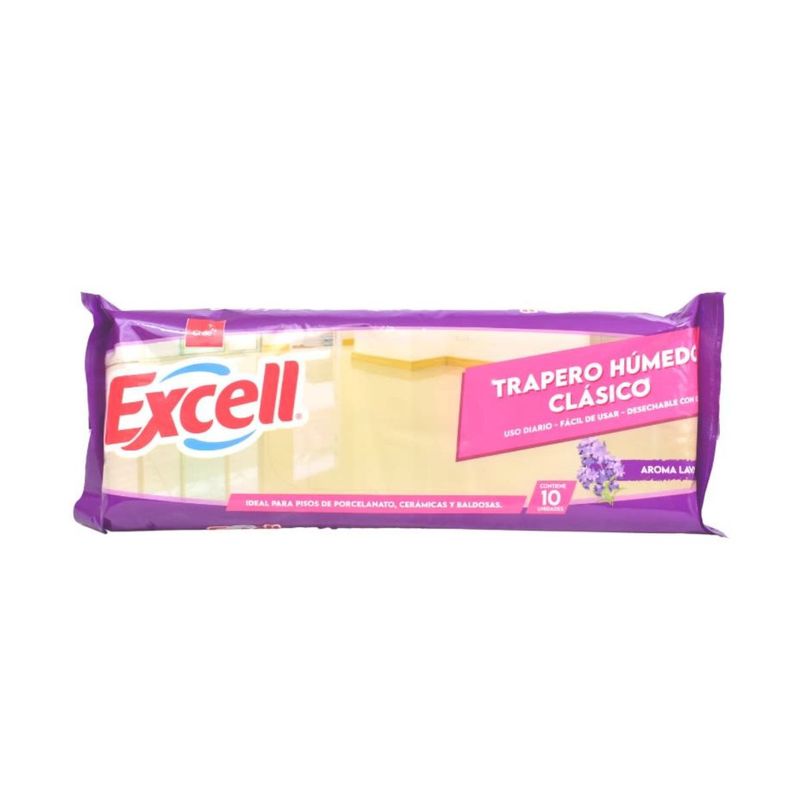 EXCELL - Trapero Húmedo Excell Clasico Lavanda 10un
